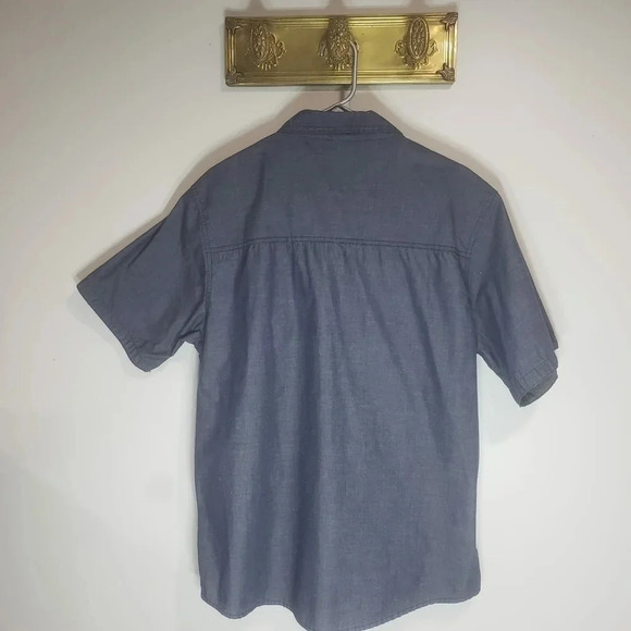 Mountain Ridge Mens Short Sleeve  Snap Closure Soft Denim Shirt,Size L. - Picture 2 of 6